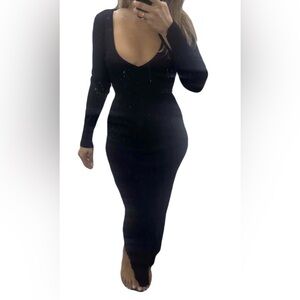 Black Long Sleeve Dissh Dress